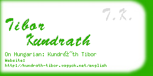 tibor kundrath business card